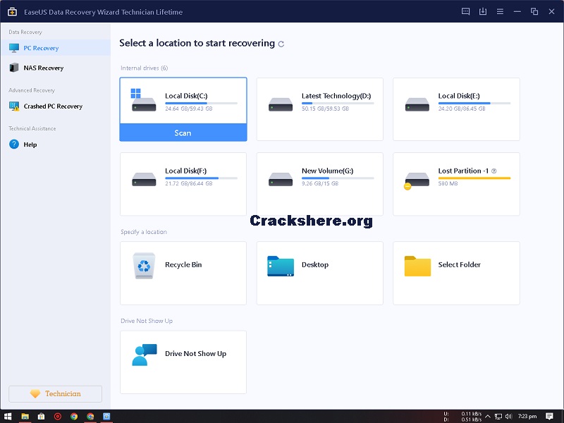 EaseUS Data Recovery 16.0.0.0 Crack + License Code Latest 2023